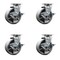 Service Caster 5'' V-Groove Semi Steel Swivel Caster Set with Bronze Bearings and Brakes, 4PK SCC-20S520-VGBZ-TLB-4 - alternate 1